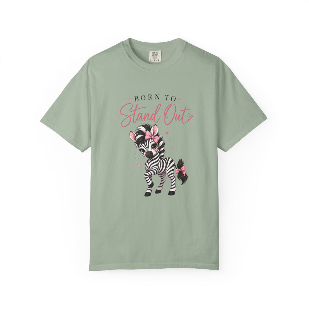 Stand Out Zebra T-Shirt — "Born to Stand Out" CuteBaby Zebra Tee