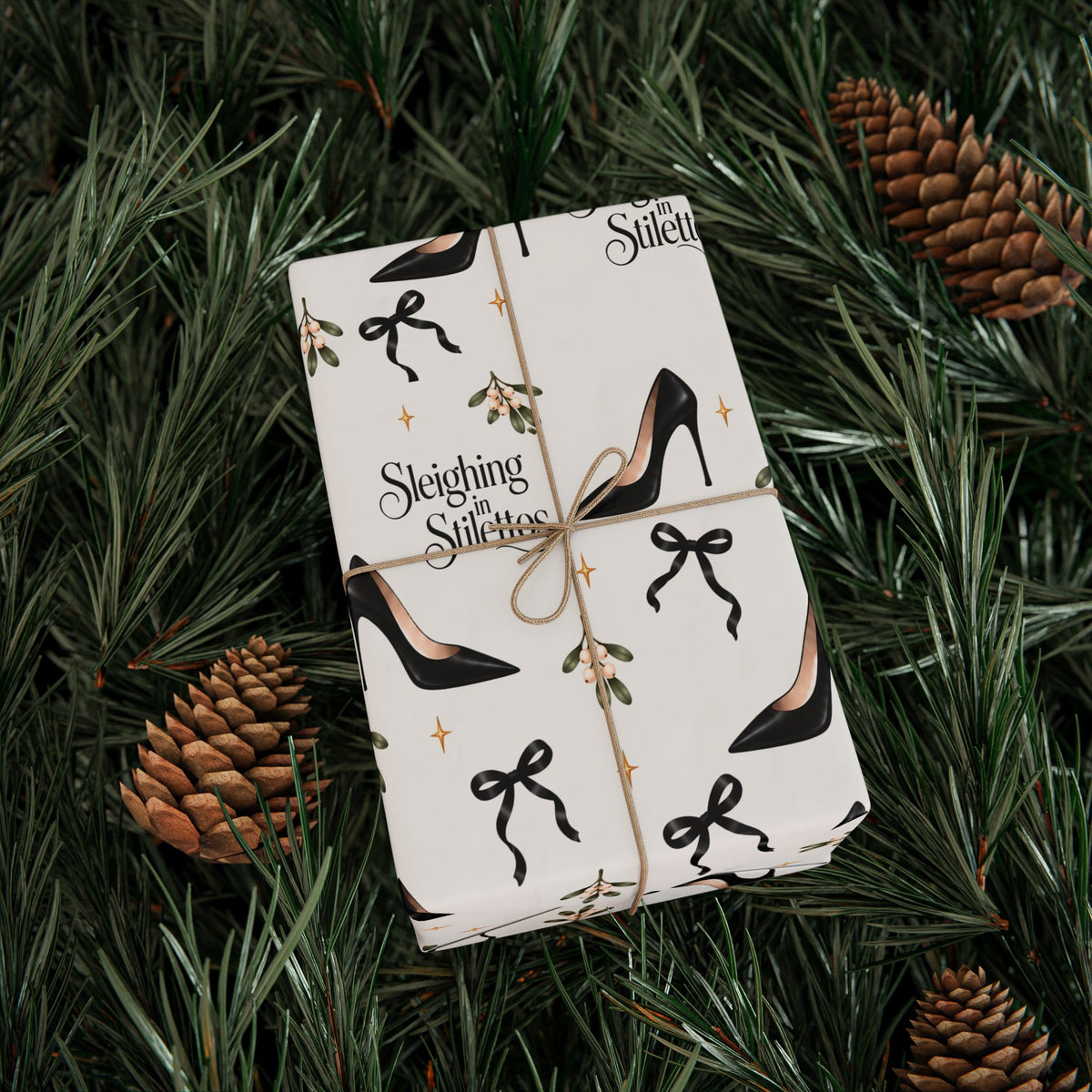 Sleighing in Stilettos Gift Wrap