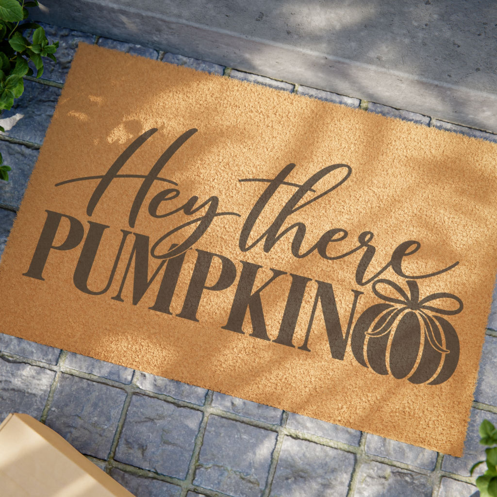 Hey There Pumpkin Doormat — Fall Pumpkin Welcome Mat