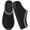 Women's Cozy Platform Mini Boots – Fleece-Lined Slip-On Slippers