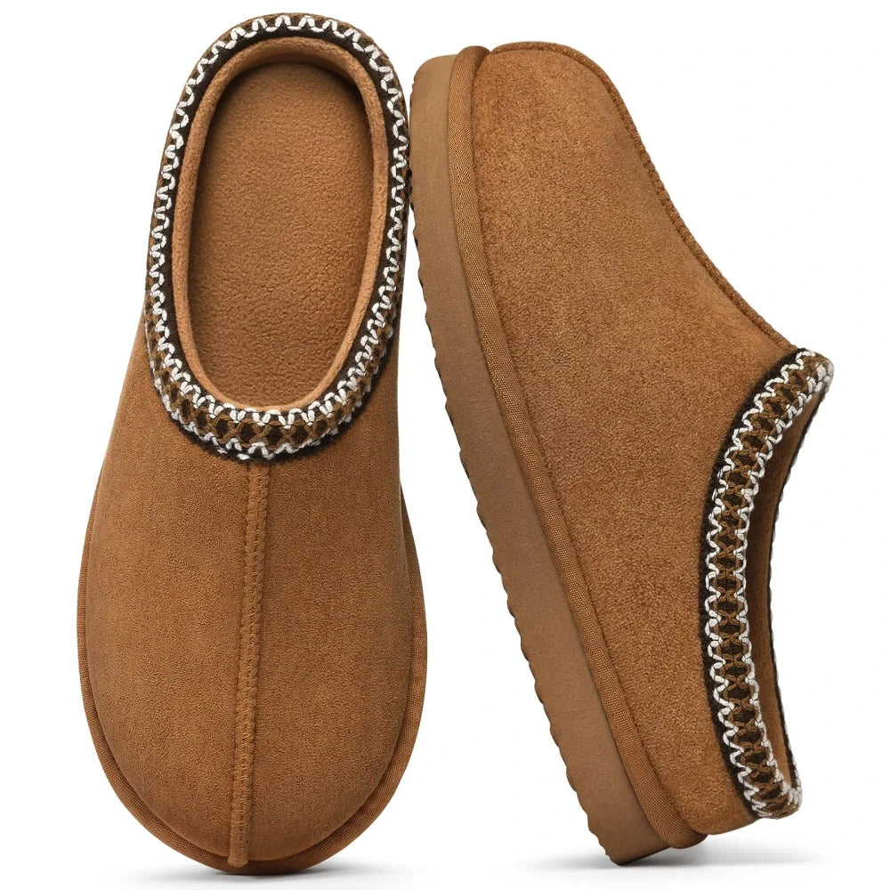 Women's Cozy Platform Mini Boots – Fleece-Lined Slip-On Slippers