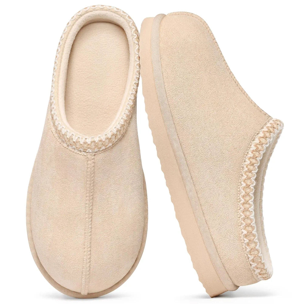Women's Cozy Platform Mini Boots – Fleece-Lined Slip-On Slippers