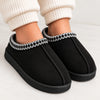 Women's Cozy Platform Mini Boots – Fleece-Lined Slip-On Slippers