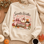 Cozy Fall Crewneck Sweatshirt — "Sweater Weather & Cozy Days" Autumn Graphic