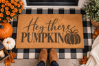 Hey There Pumpkin Doormat — Fall Pumpkin Welcome Mat