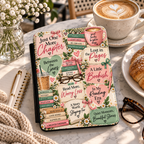'Just One More Chapter' Floral Bookish Kindle Case