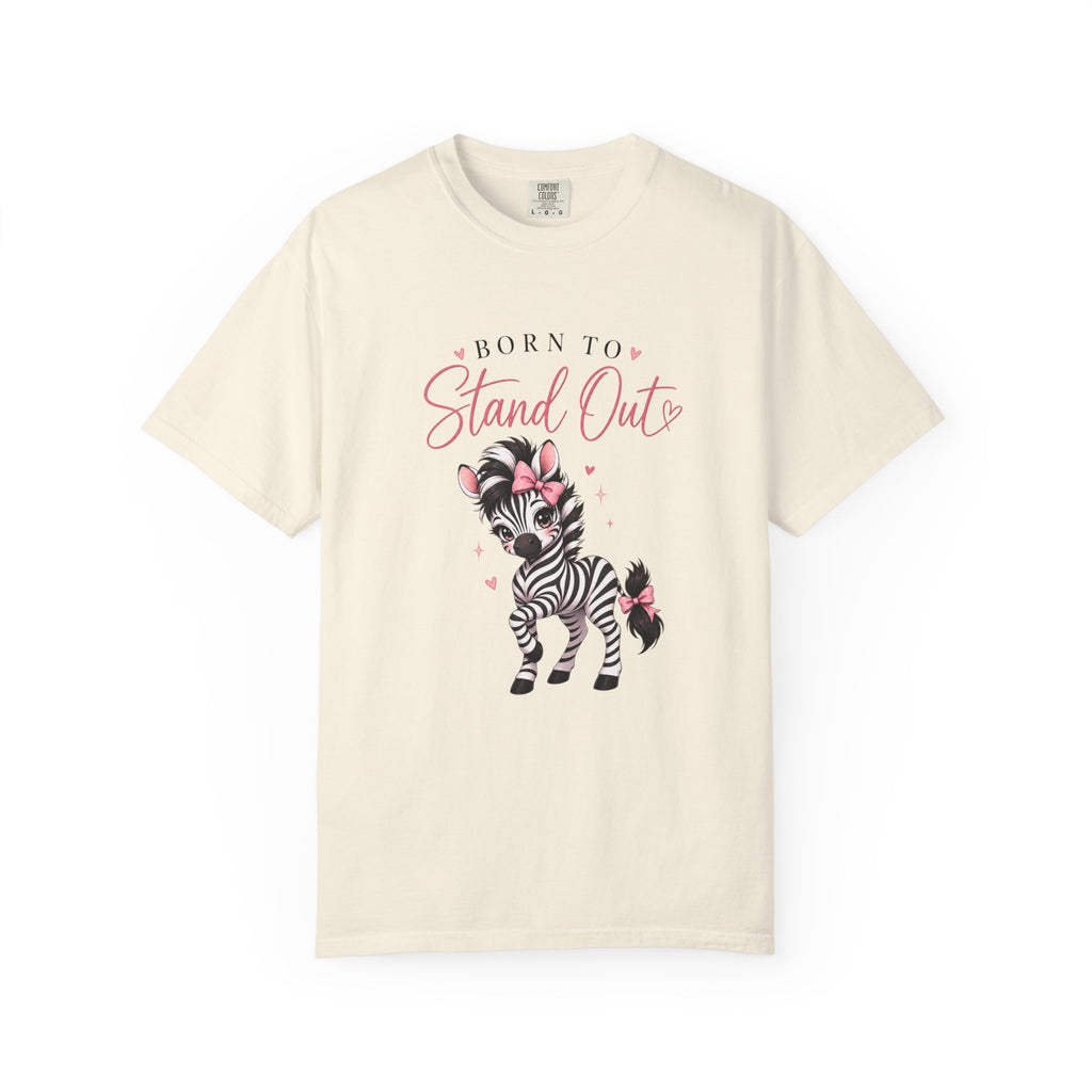 Stand Out Zebra T-Shirt — "Born to Stand Out" CuteBaby Zebra Tee