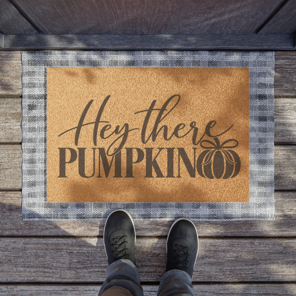 Hey There Pumpkin Doormat — Fall Pumpkin Welcome Mat