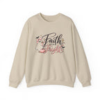 Faith Over Fright Crewneck Sweatshirt – Cute Christian Halloween Ghost Design